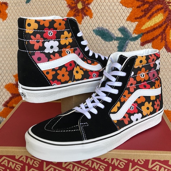 Vans Men’s Sk8-Hi Flower Black/Multi  sneakers - Picture 9 of 16